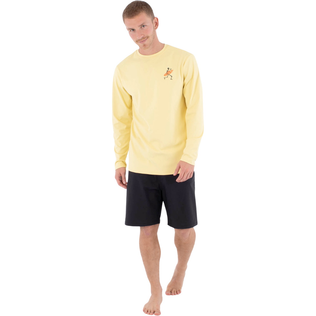 2026 Hurley Männer Reguläre Flamengue-Langarm-Lycra-Weste MLEU00006 - Nectarine